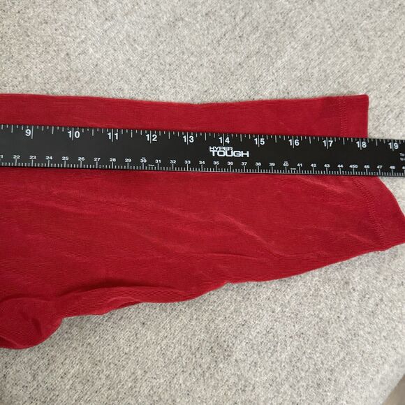 Chicos Travelers Top Women 3 Red Slinky Tunic Ruched Flattering Cruise Travel - Picture 6 of 7